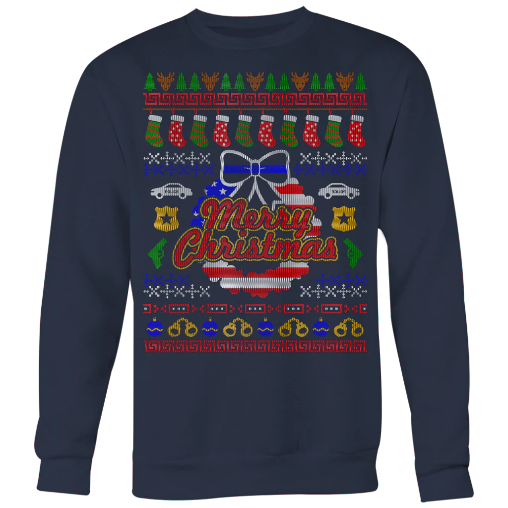 Joyful Police Ugly Christmas Shirts & Sweaters - Image 3