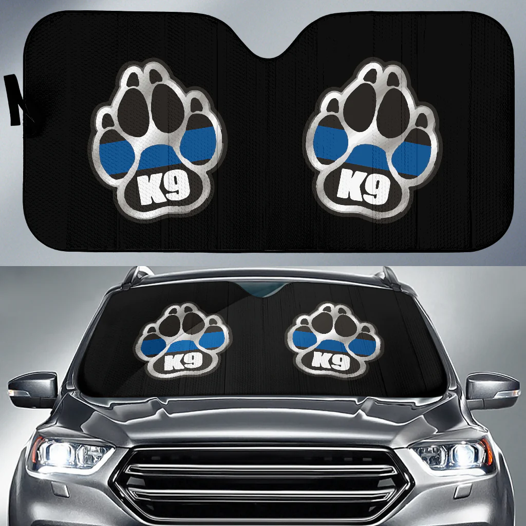 K9 Thin Blue Line Vehicle Car Shade
