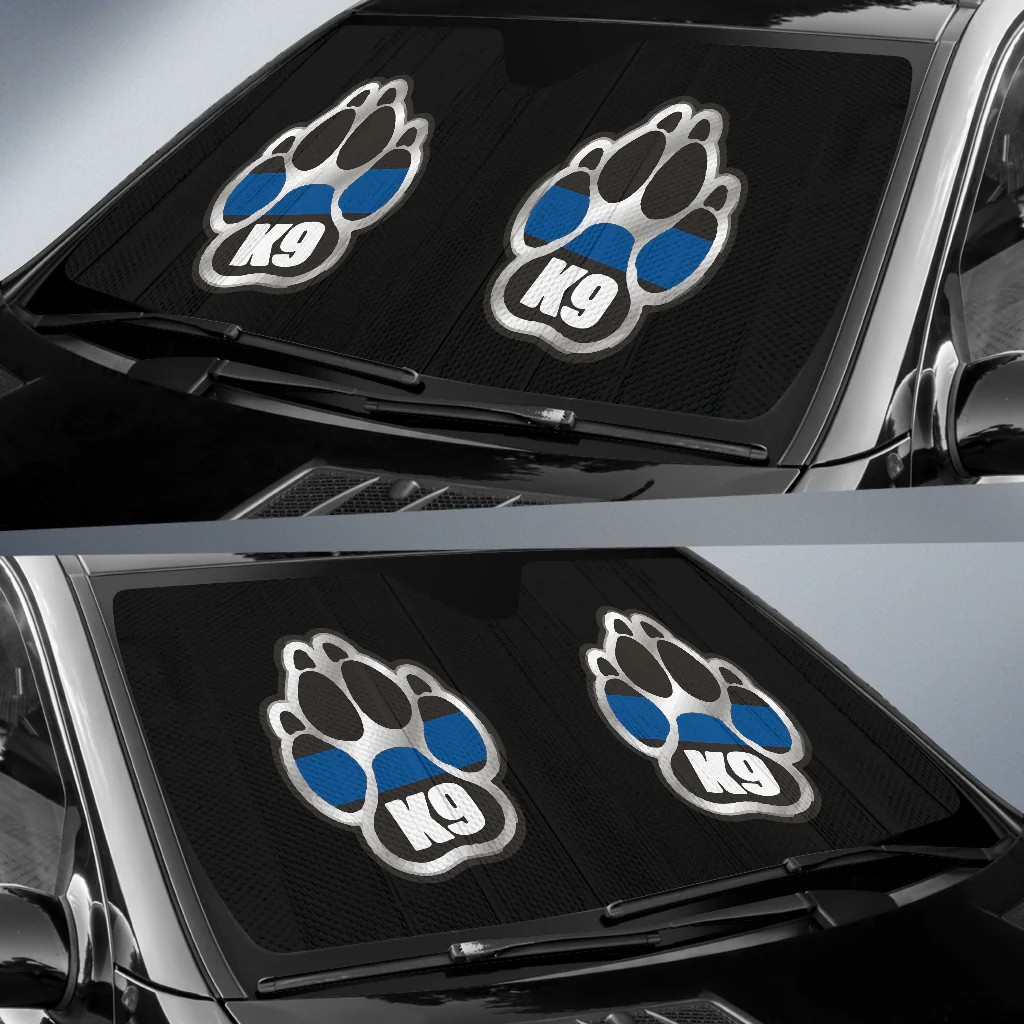K9 Thin Blue Line Vehicle Car Shade - Image 2