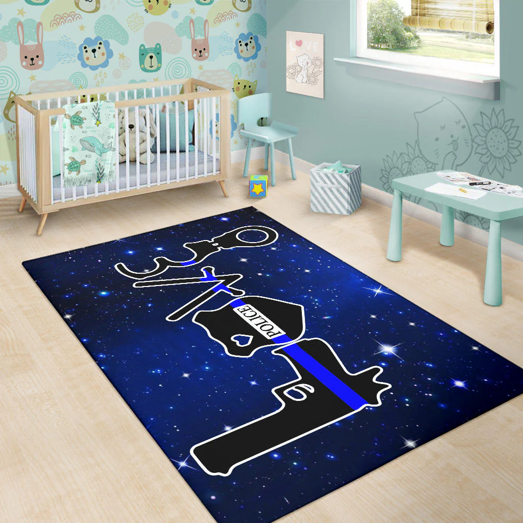 Love Thin Blue Line Area Rug - Image 6