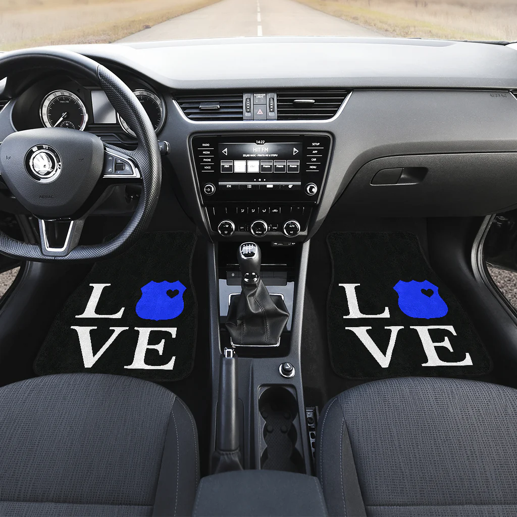 Love Thin Blue Line Car Mats - Image 2