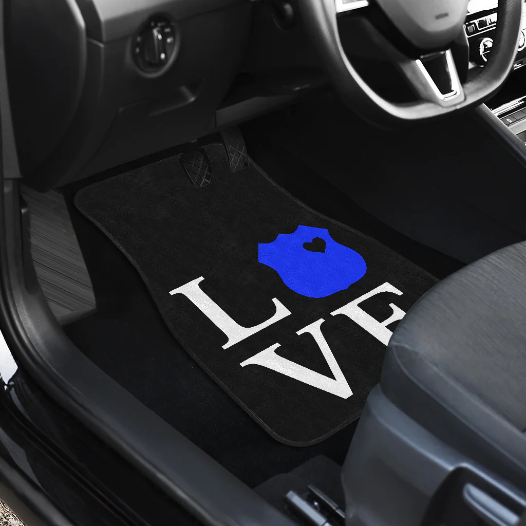 Love Thin Blue Line Car Mats - Image 3