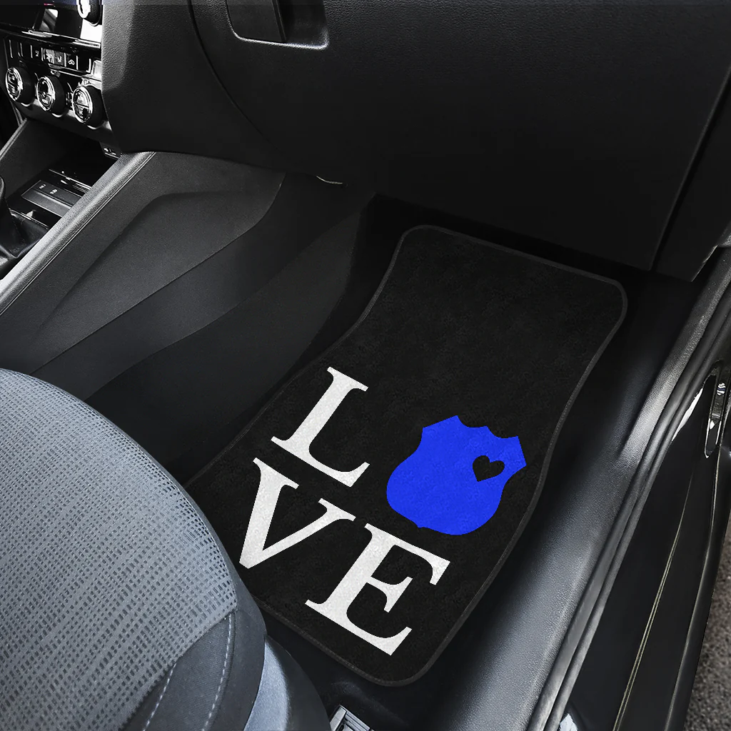 Love Thin Blue Line Car Mats - Image 4