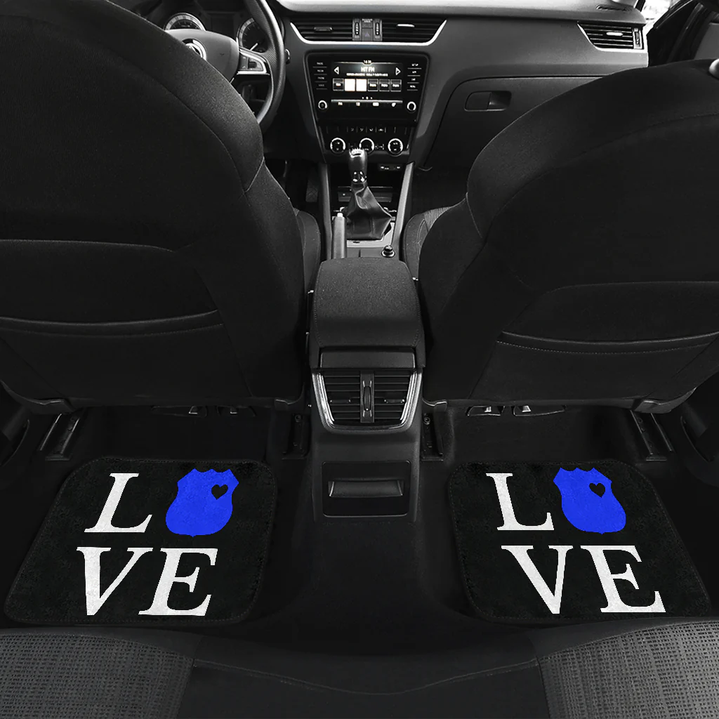Love Thin Blue Line Car Mats - Image 5