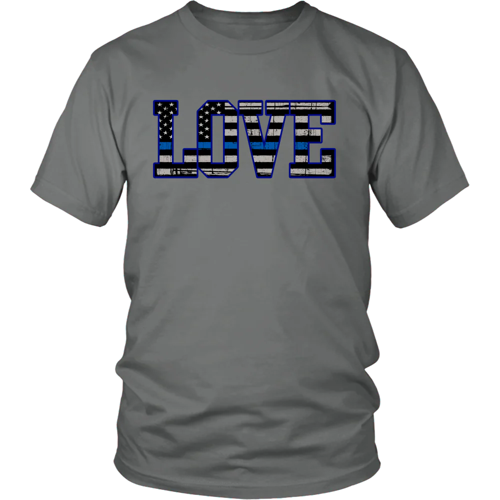 Love - Thin Blue Line Flag Shirt - Image 3