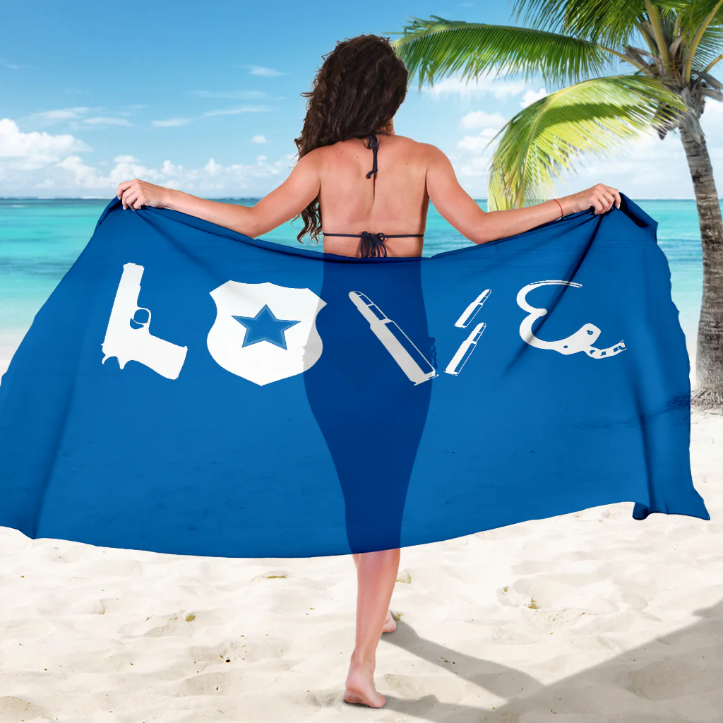 Love - Thin Blue line Sarong - Image 5