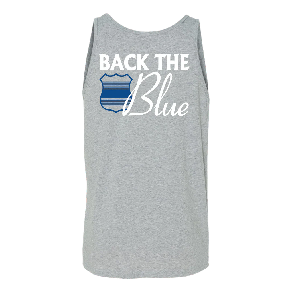 Men's Back The Blue Tank Tops - Image 3
