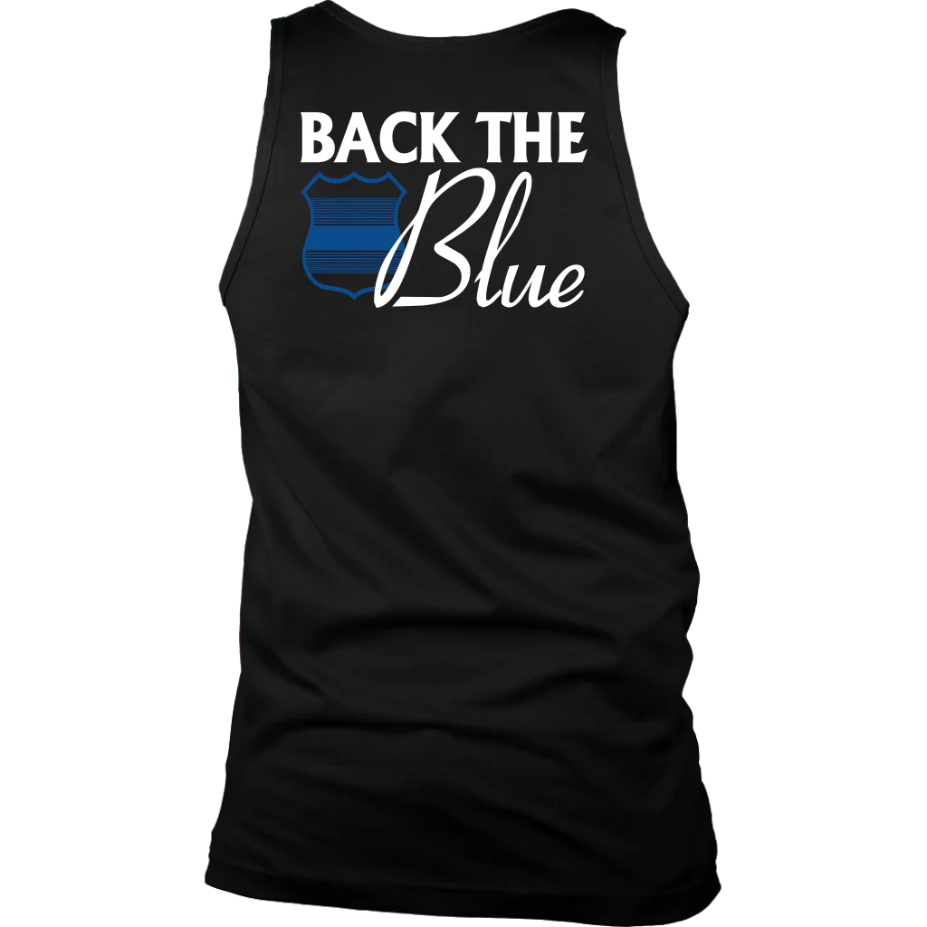 Men's Back The Blue Tank Tops - Image 6