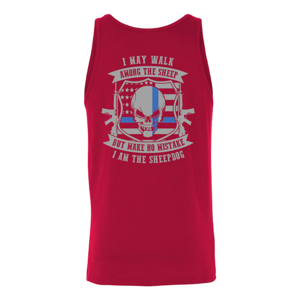 Men's Make No Mistake I Am The Sheepdog Tank Tops - Image 3