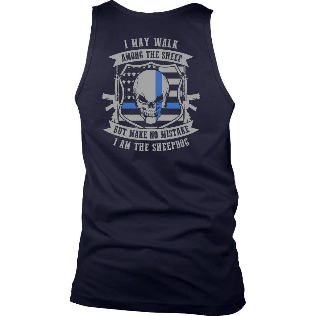 Men's Make No Mistake I Am The Sheepdog Tank Tops - Image 4