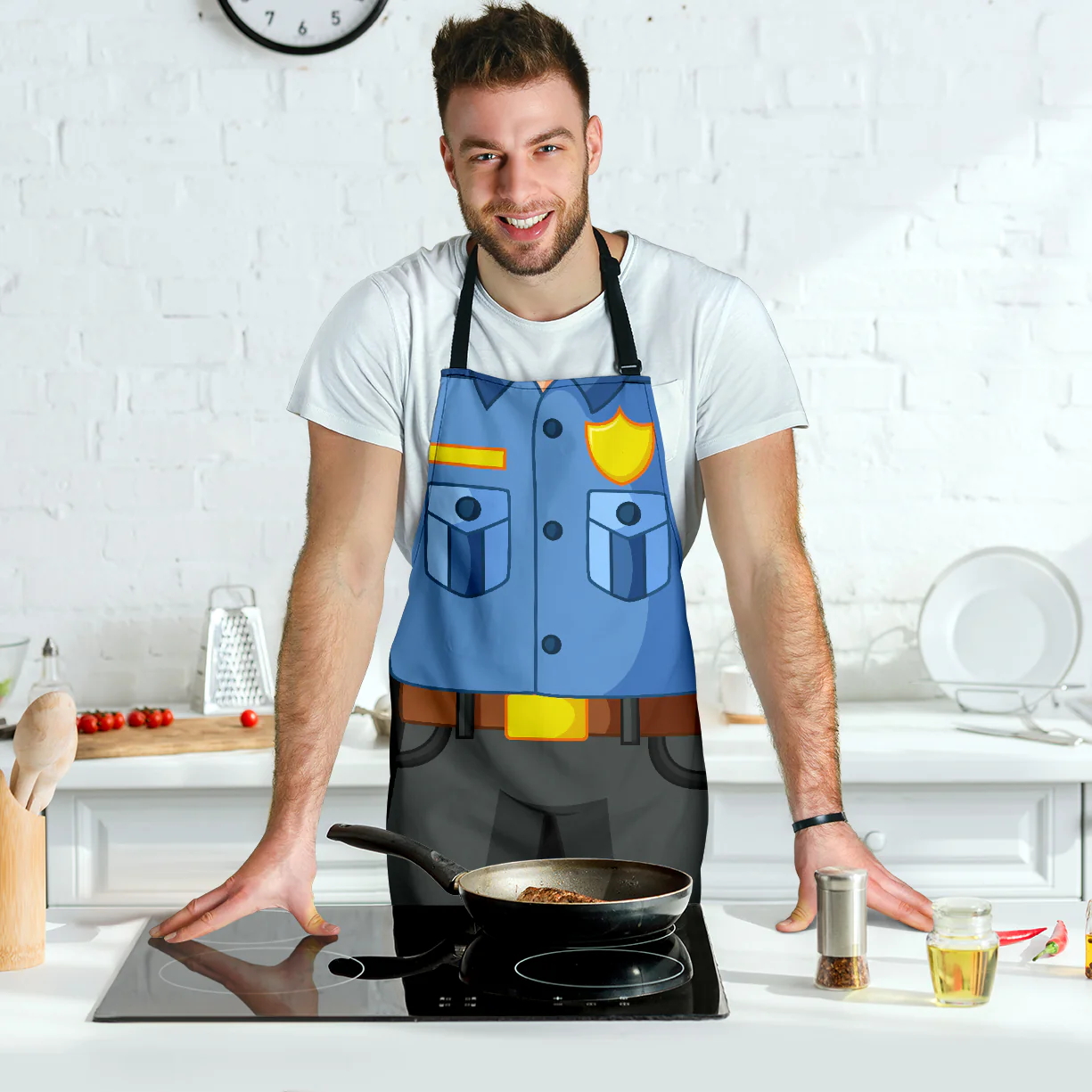 Men's Police Officer Uniform Apron