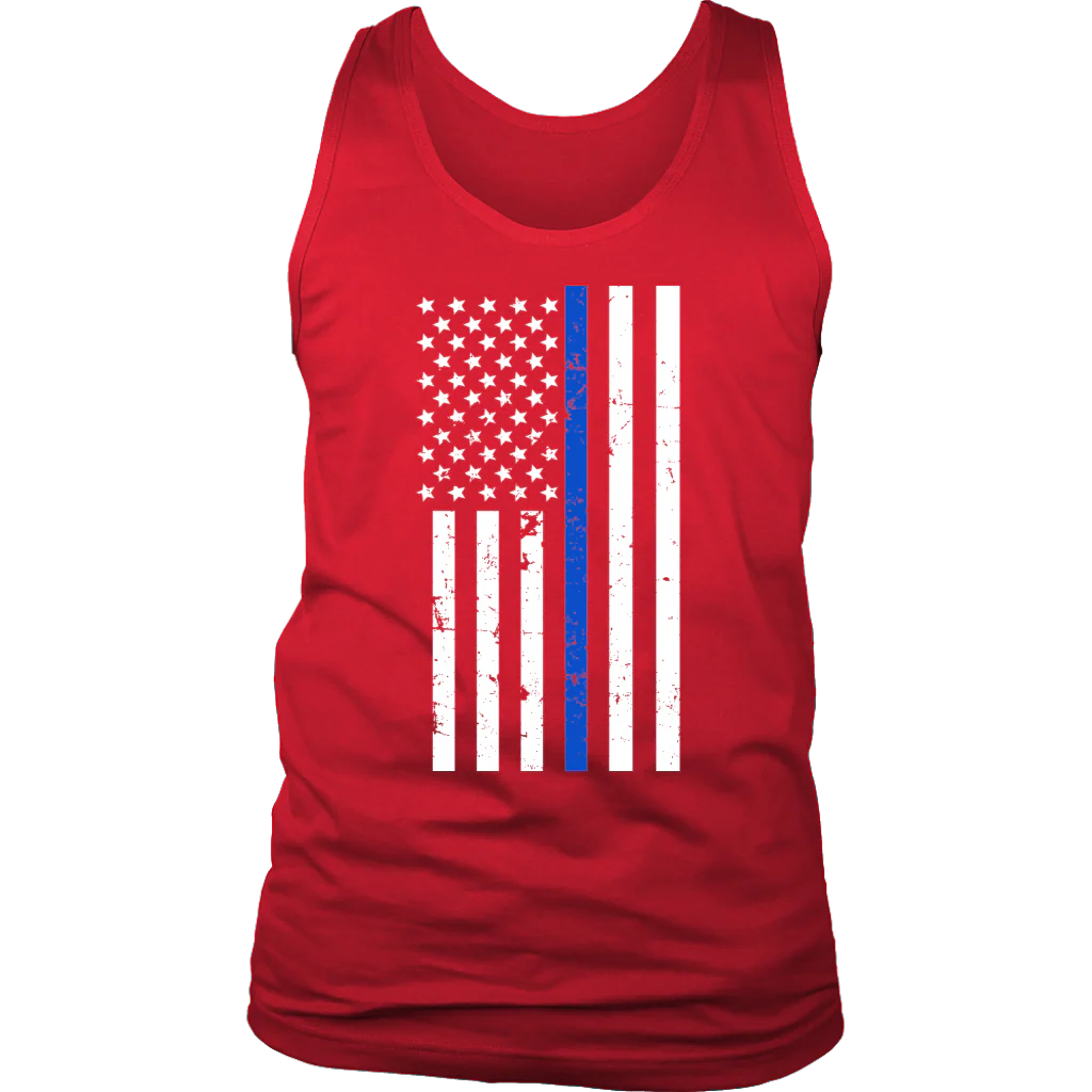 Men's Thin Blue Line Flag Tank Top - Image 5