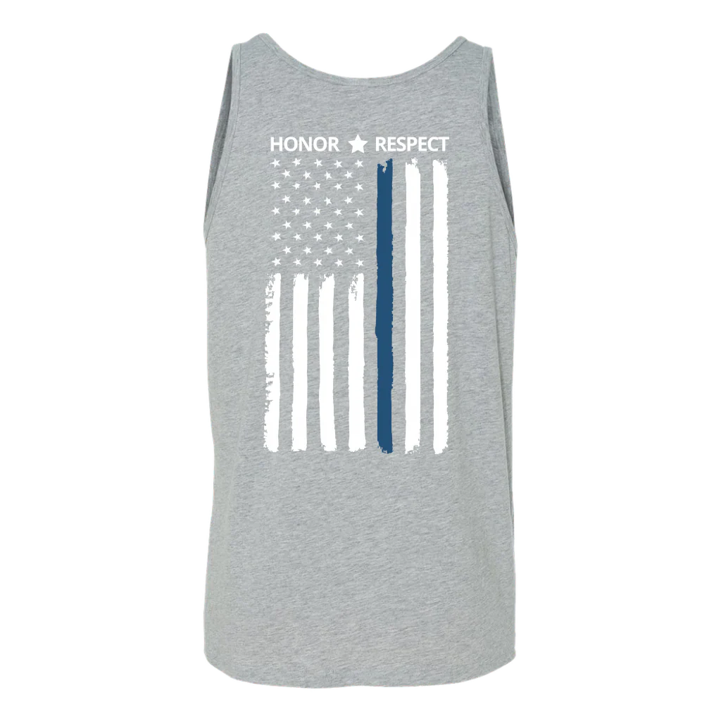 Men's Thin Blue Line Honor Respect Tank Tops - Image 3