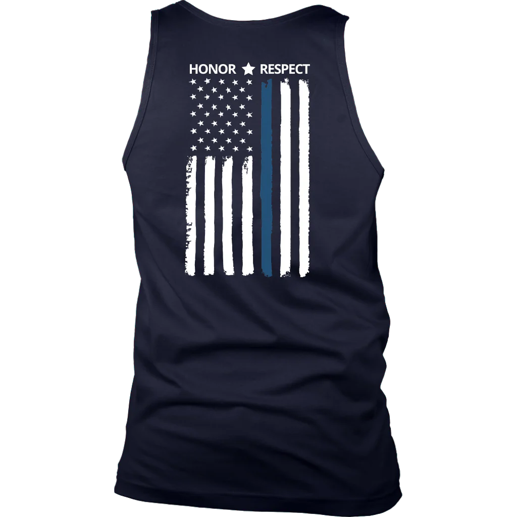 Men's Thin Blue Line Honor Respect Tank Tops - Image 4