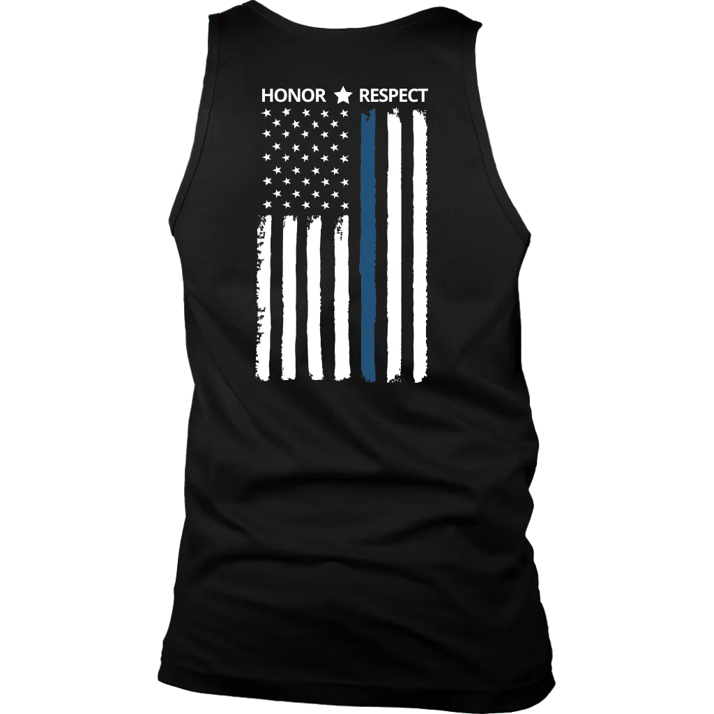 Men's Thin Blue Line Honor Respect Tank Tops - Image 6