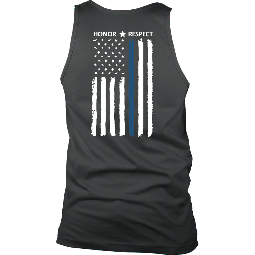 Men's Thin Blue Line Honor Respect Tank Tops - Image 7