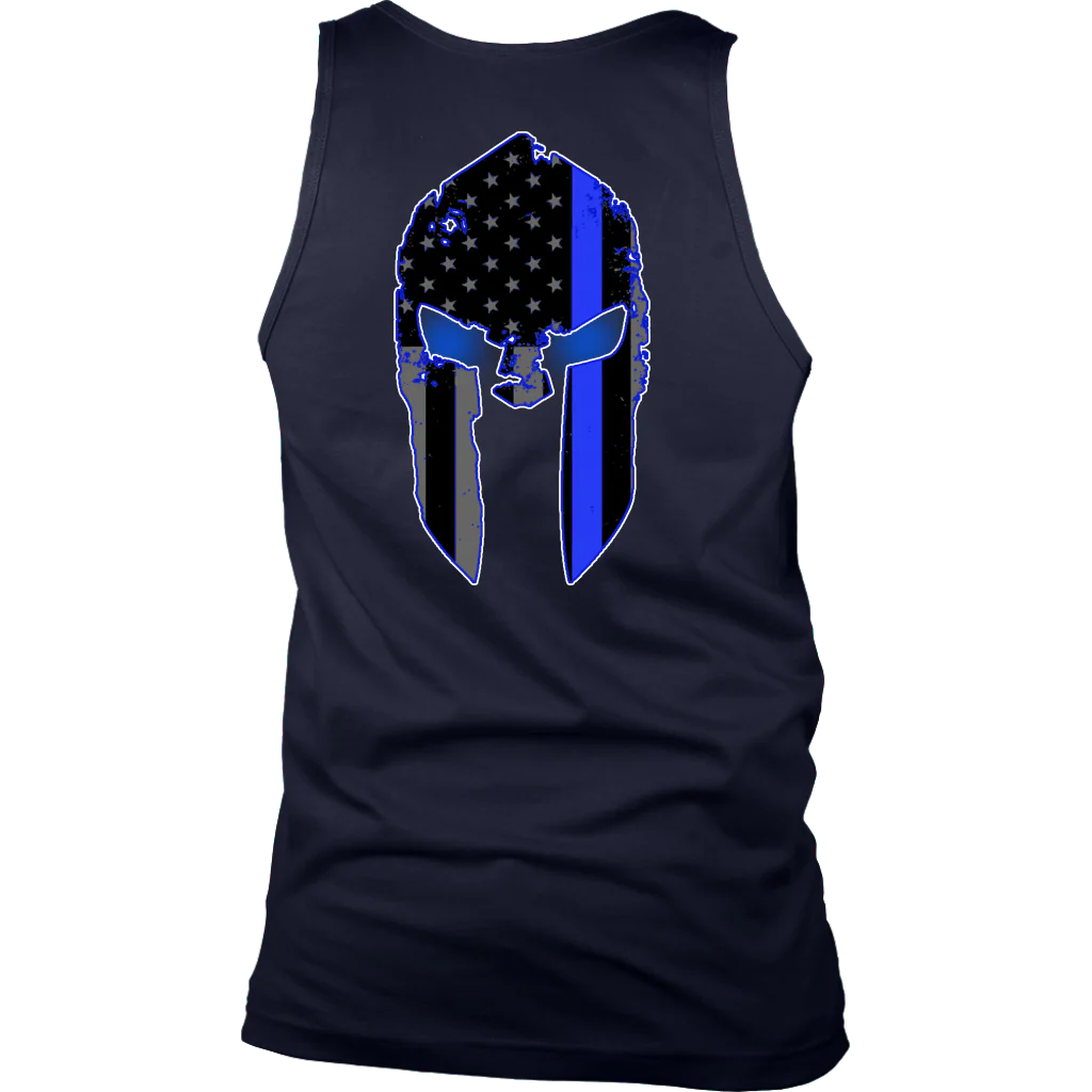 Men's Thin Blue Line Spartan Tank Tops - Image 5