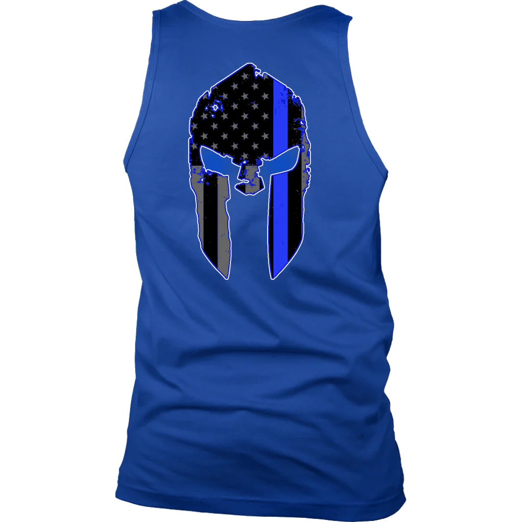 Men's Thin Blue Line Spartan Tank Tops - Image 7
