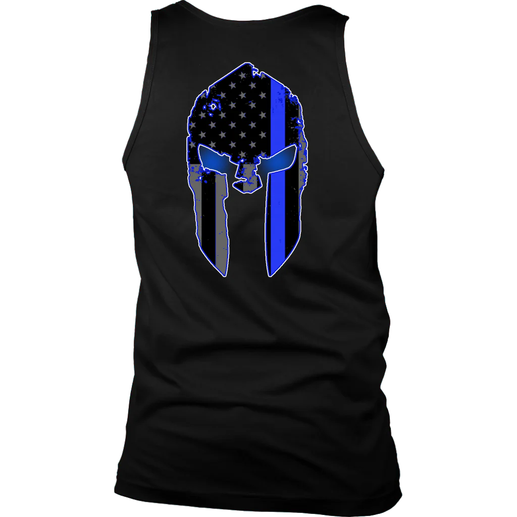 Men's Thin Blue Line Spartan Tank Tops - Image 8