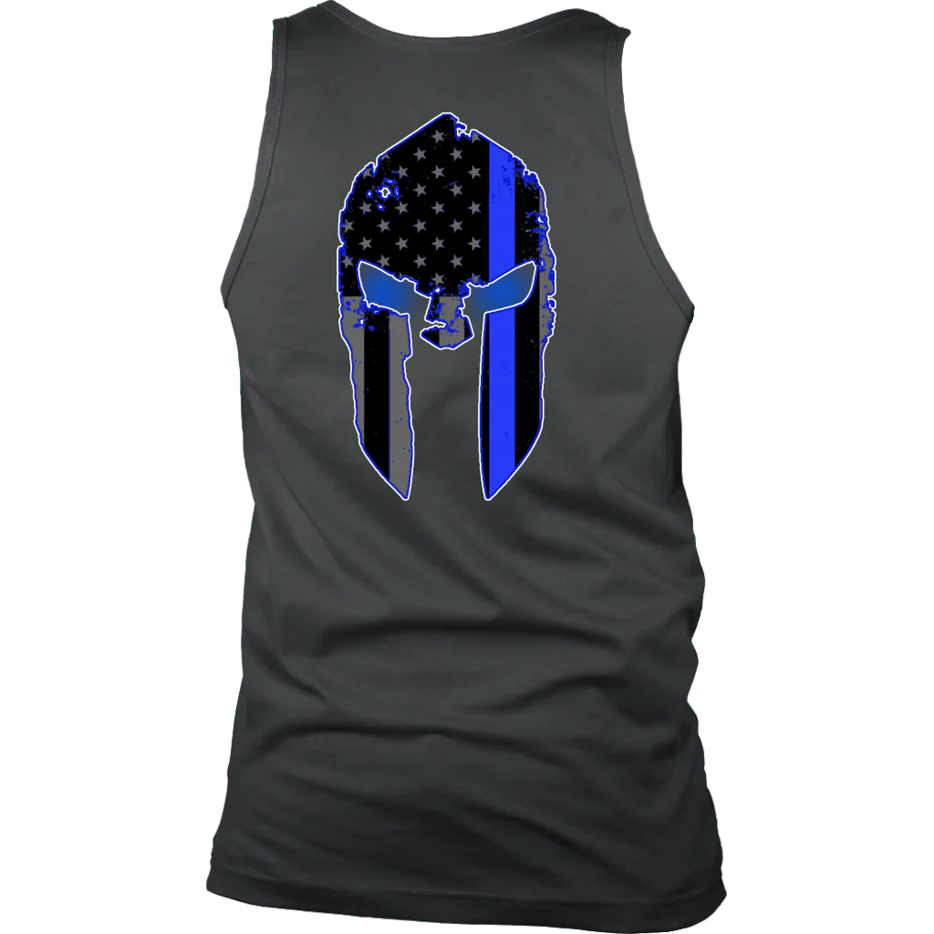 Men's Thin Blue Line Spartan Tank Tops - Image 9