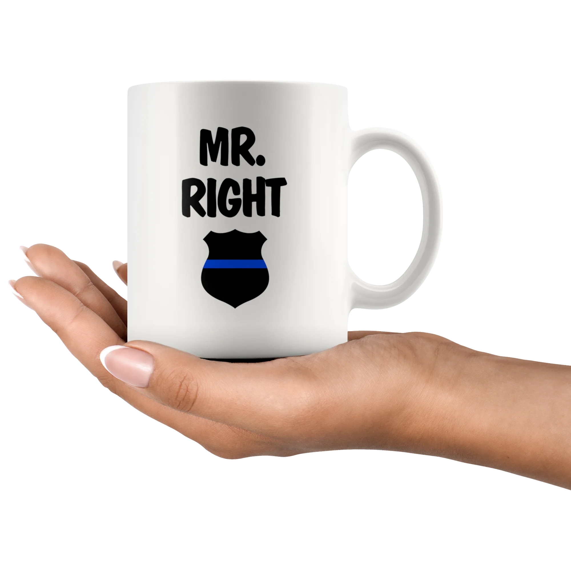 Mr. Right Thin Blue Line Mug - Image 2