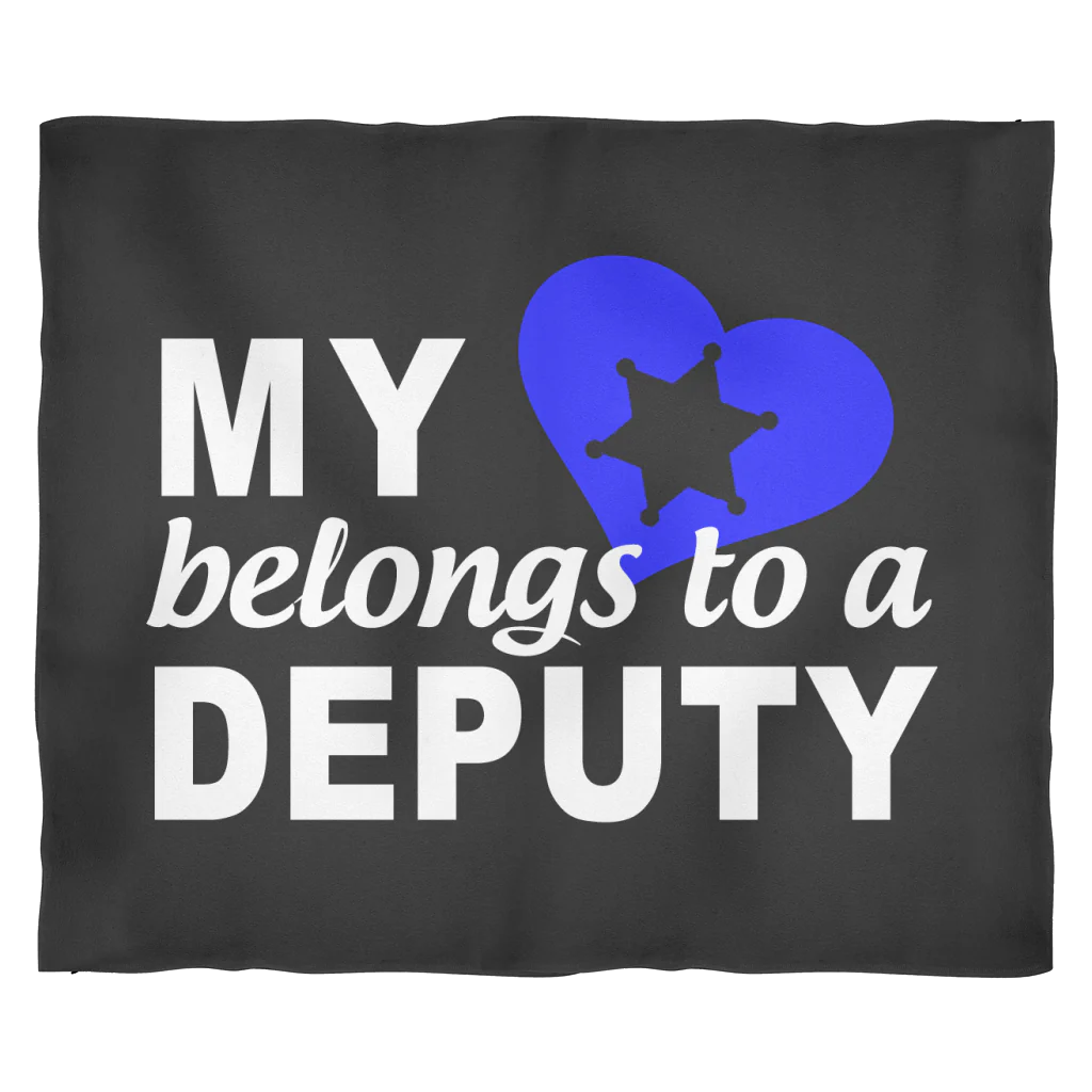 My Heart Belongs To A Deputy Fleece Blanket