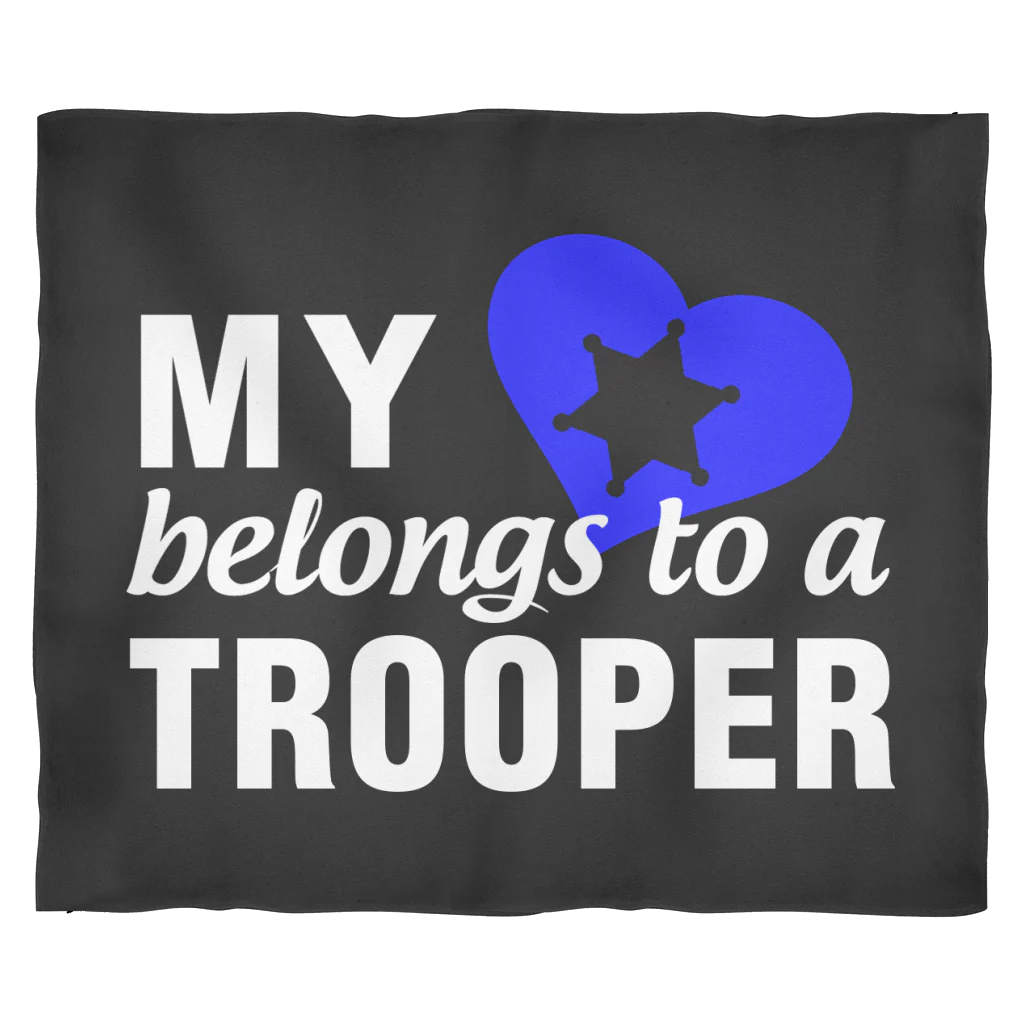 My Heart Belongs To A Trooper Fleece Blanket