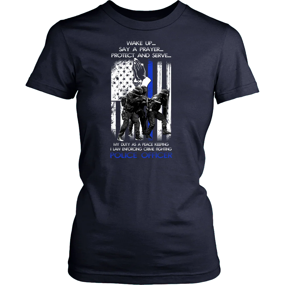 Officer's Wake Up Say a Prayer Shirt - Image 12