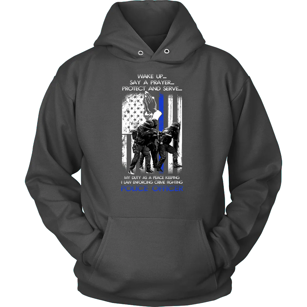 Officer's Wake Up Say a Prayer Shirt - Image 8