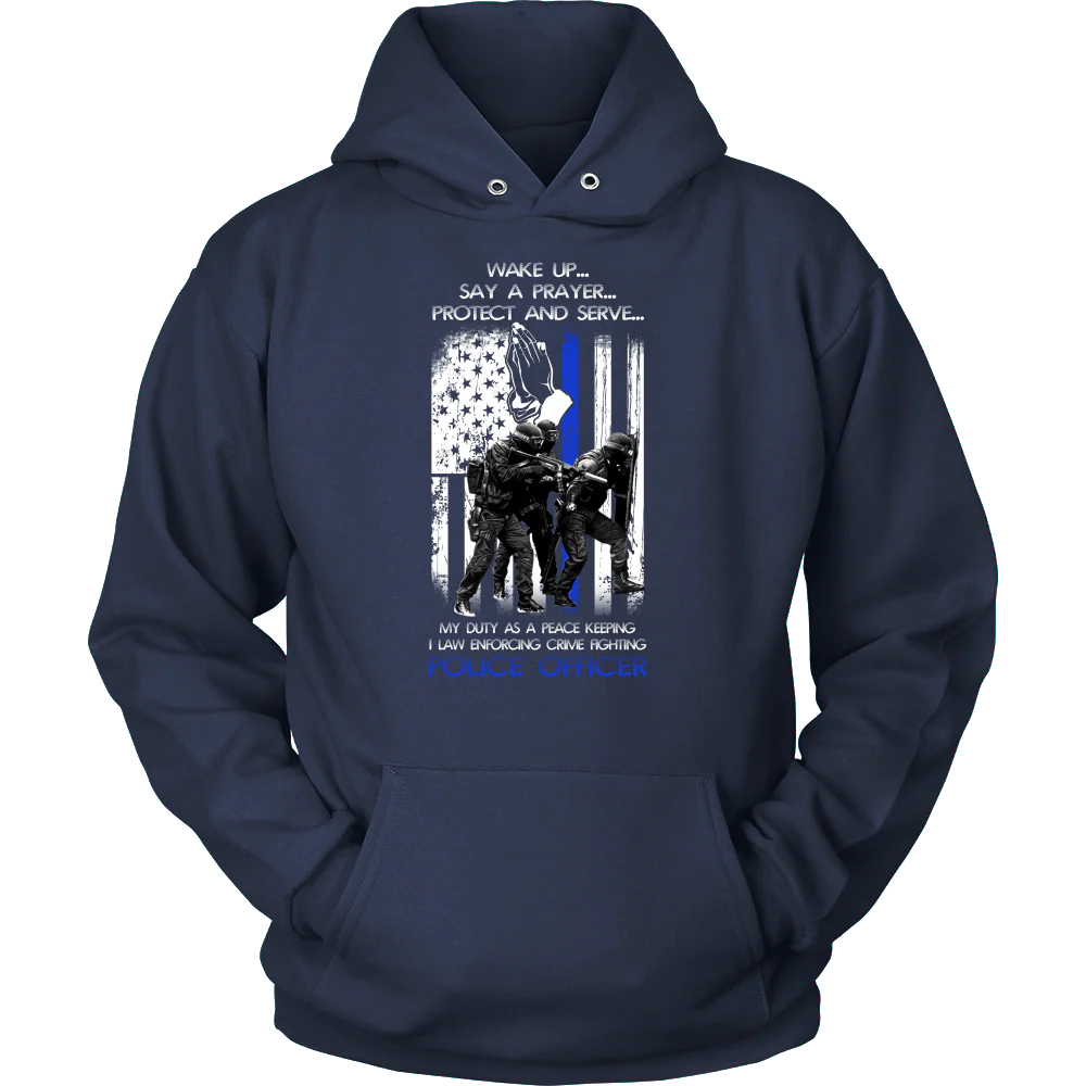 Officer's Wake Up Say a Prayer Shirt - Image 9