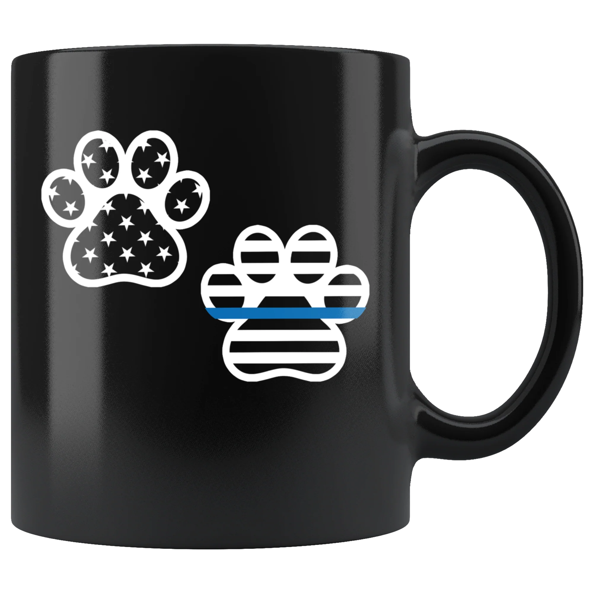 Patriot Paws Thin Blue Line Mug - Black
