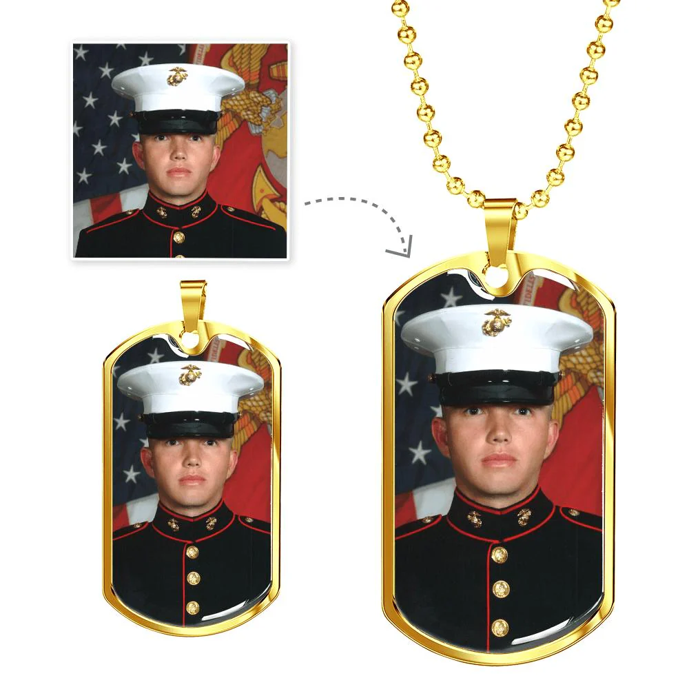 Personalized Stainless Steel Dog Tag Necklace - Image 5