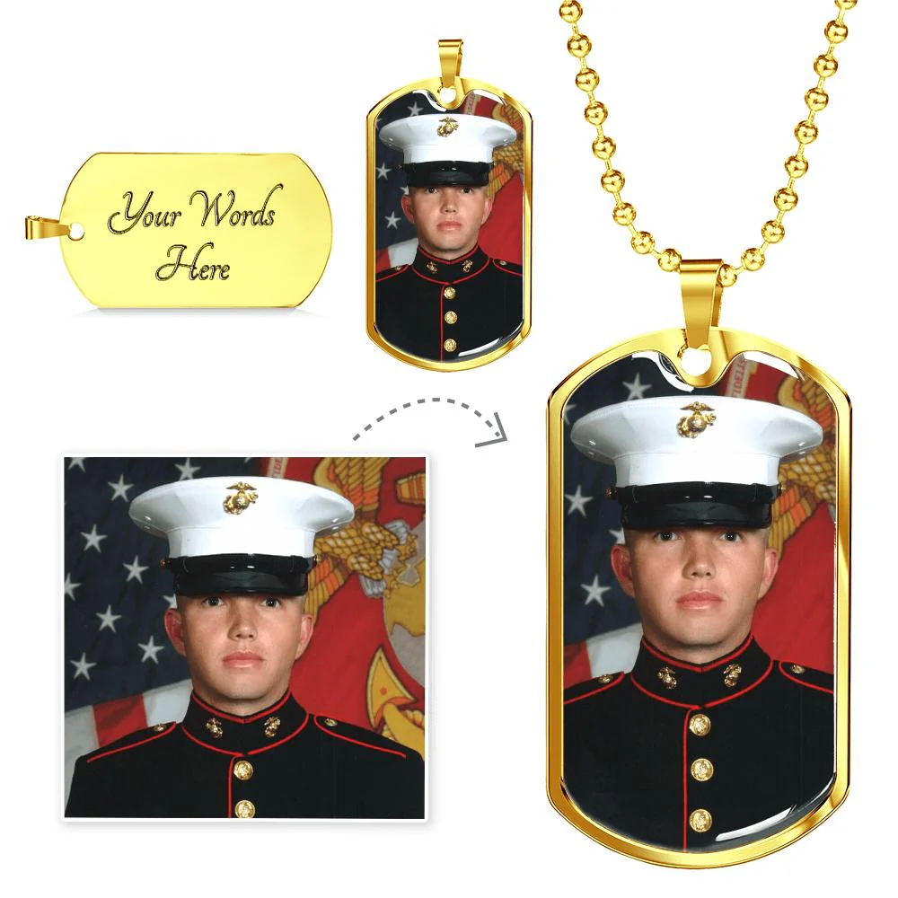 Personalized Stainless Steel Dog Tag Necklace - Image 6