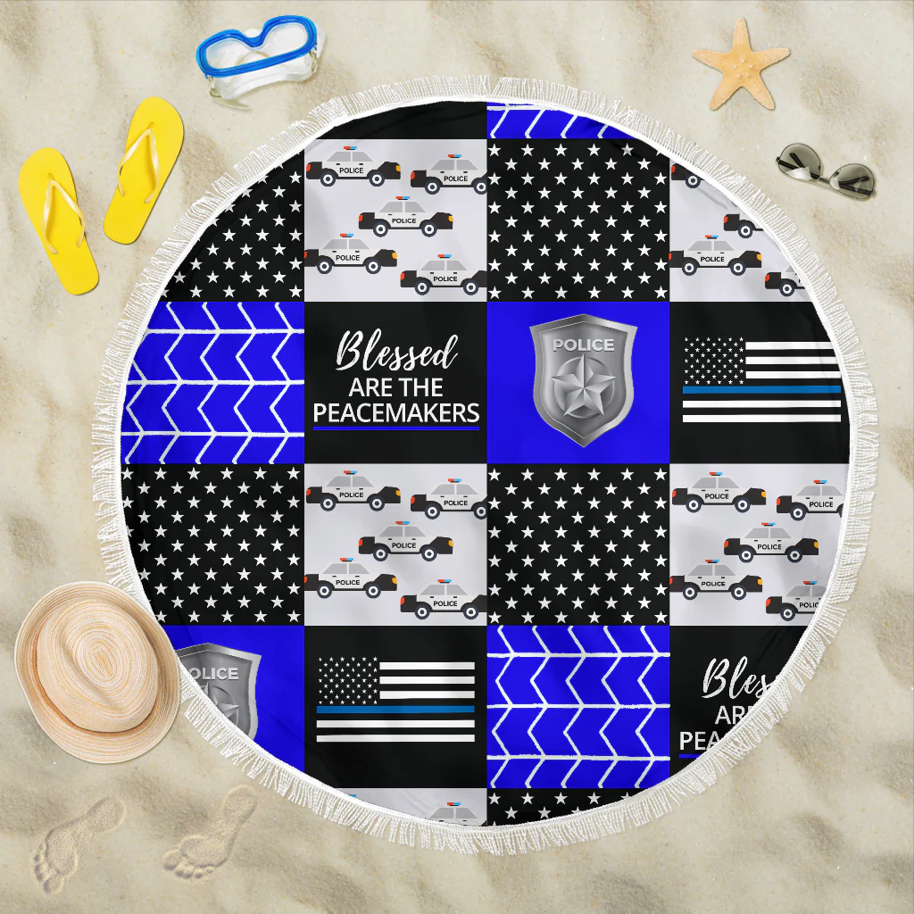 Police Accessories Beach Blanket