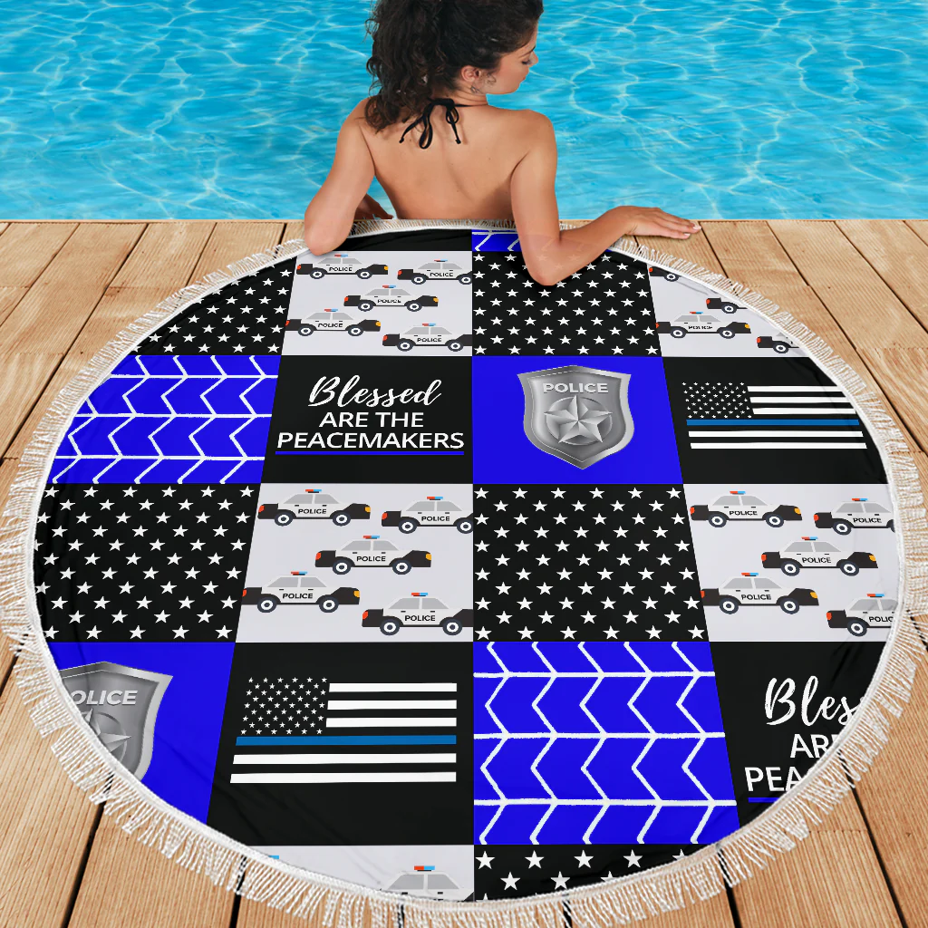 Police Accessories Beach Blanket - Image 2