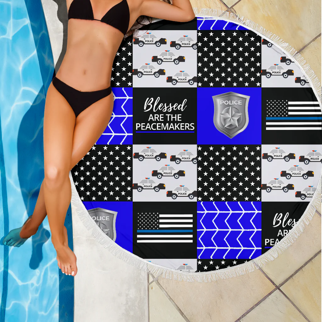 Police Accessories Beach Blanket - Image 3