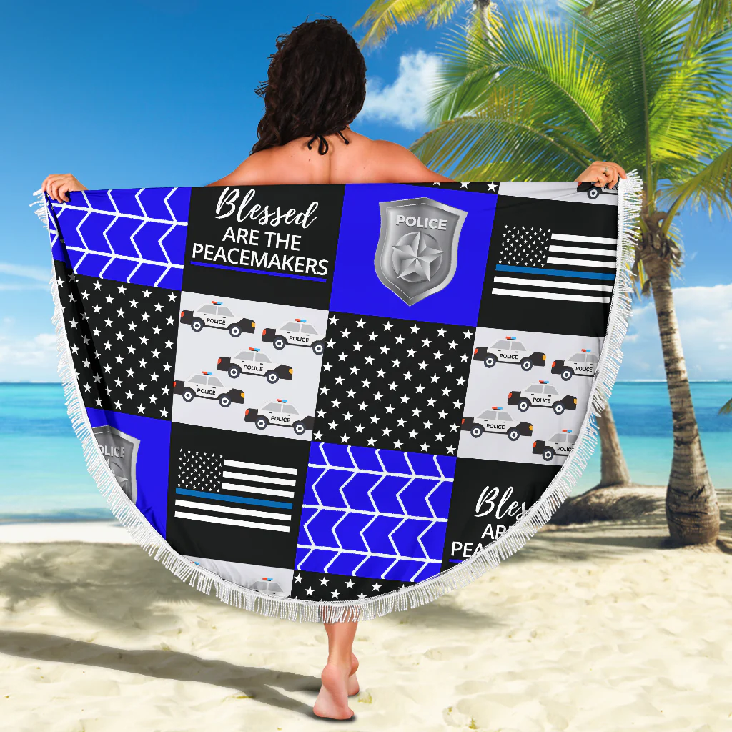 Police Accessories Beach Blanket - Image 4