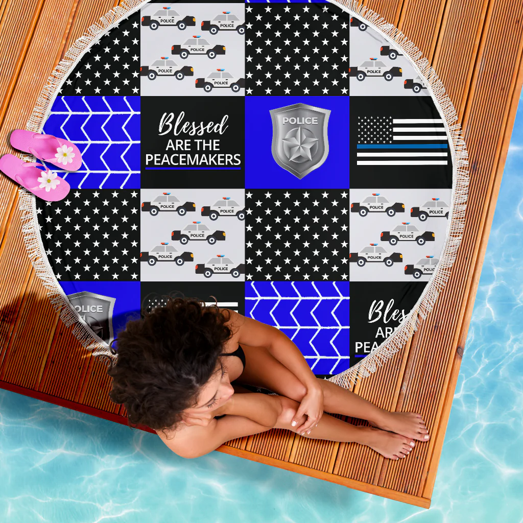 Police Accessories Beach Blanket - Image 5