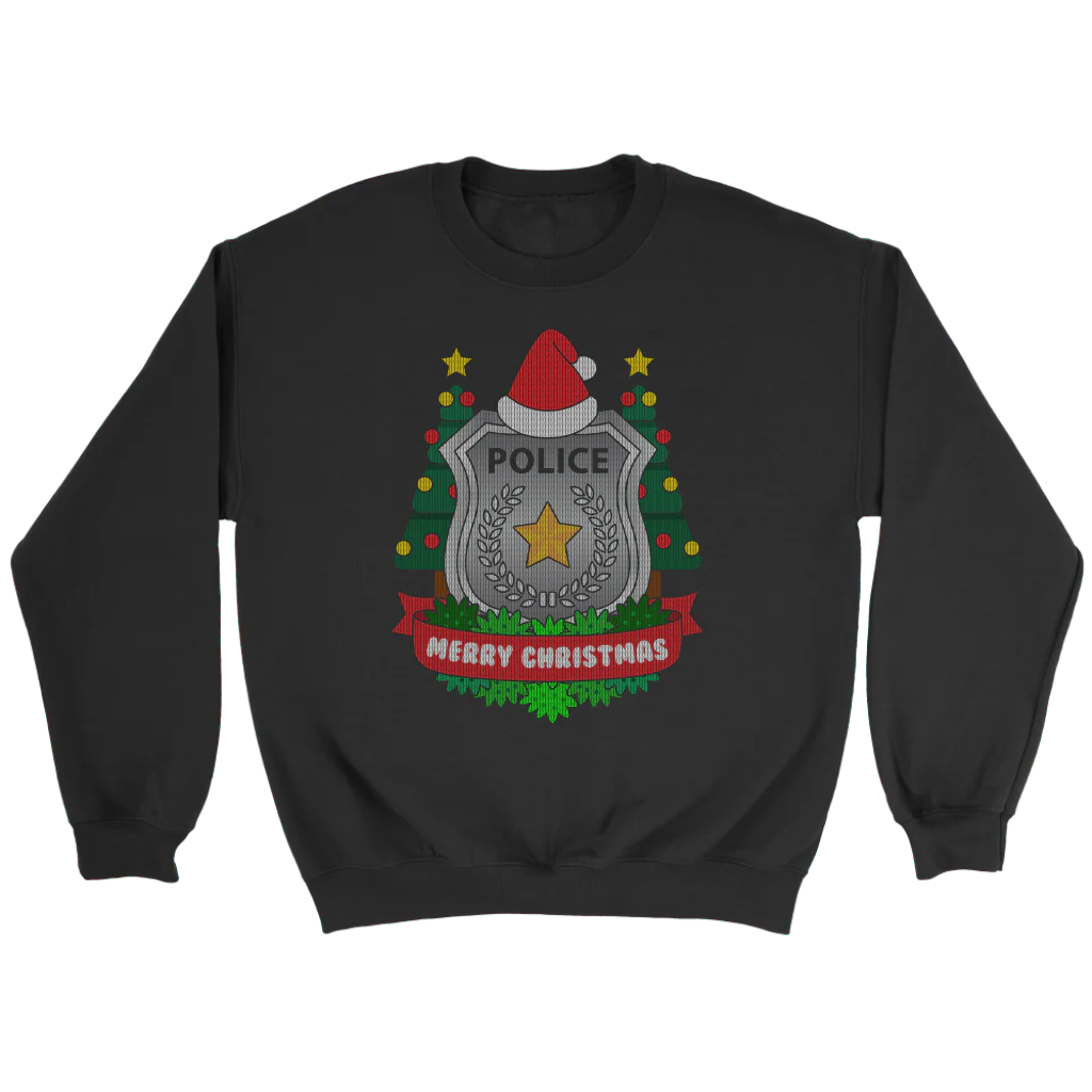 Police Badge Ugly Christmas Shirts & Sweaters - Image 10