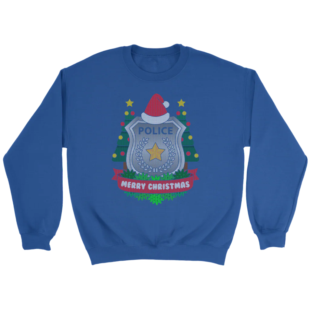 Police Badge Ugly Christmas Shirts & Sweaters - Image 11