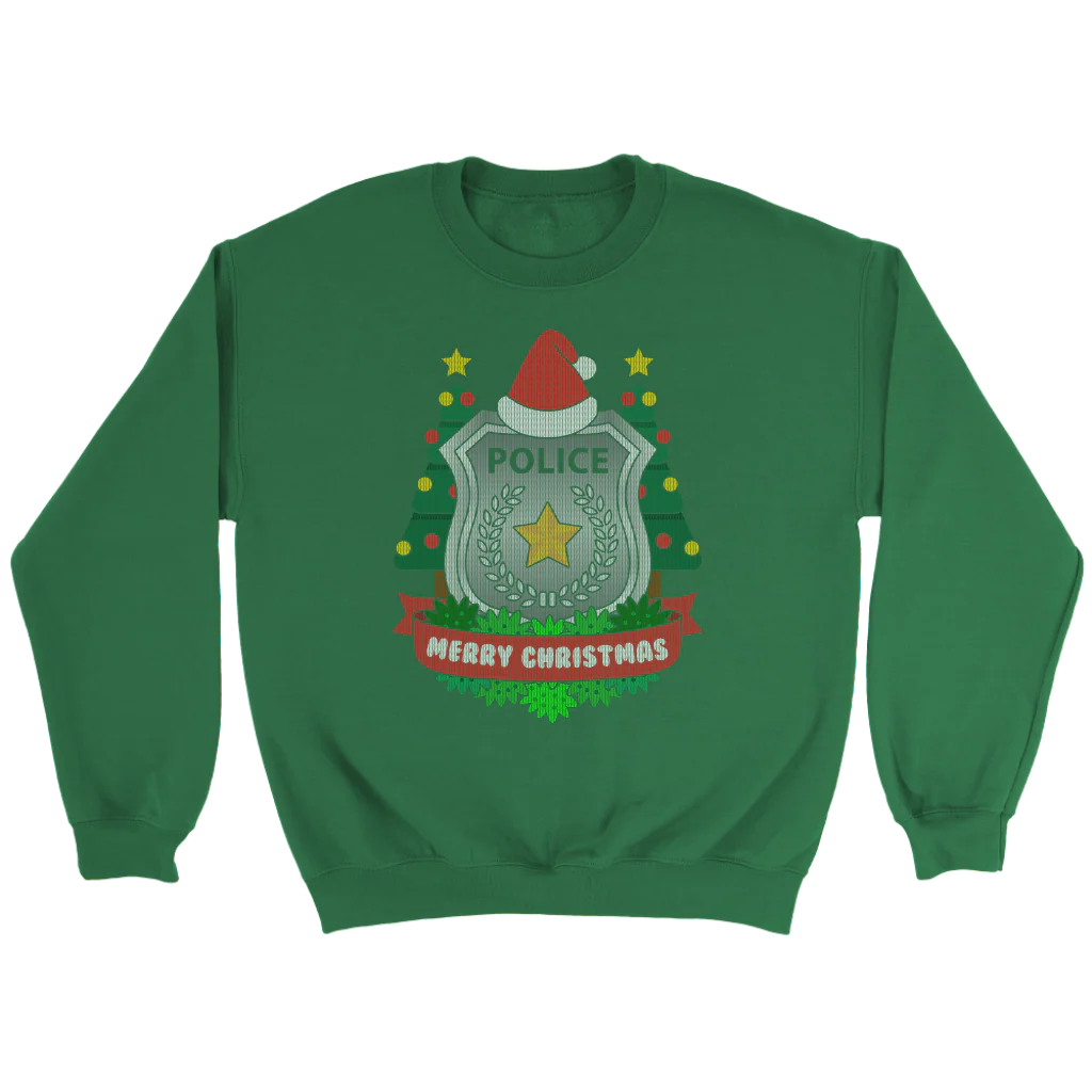 Police Badge Ugly Christmas Shirts & Sweaters - Image 12
