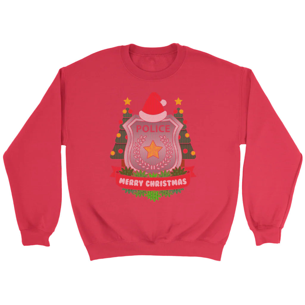 Police Badge Ugly Christmas Shirts & Sweaters - Image 13