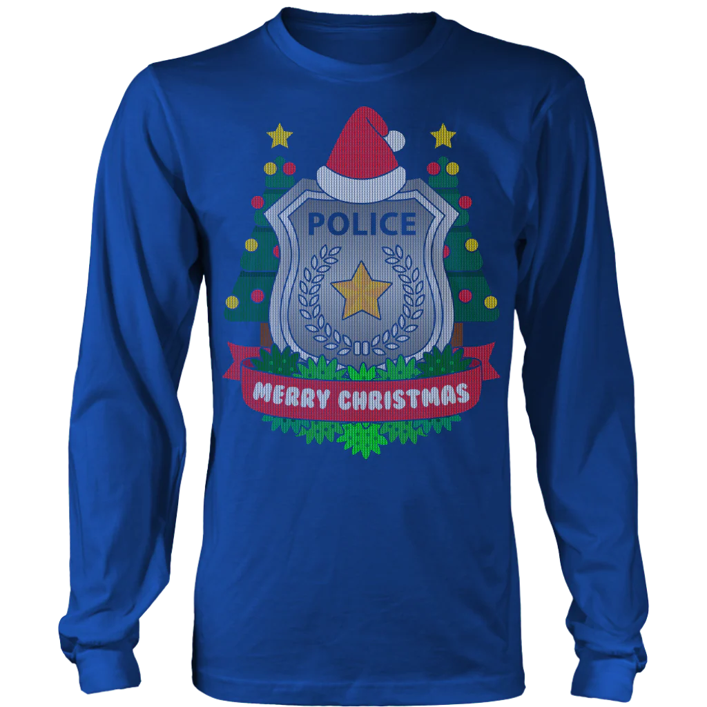 Police Badge Ugly Christmas Shirts & Sweaters - Image 8