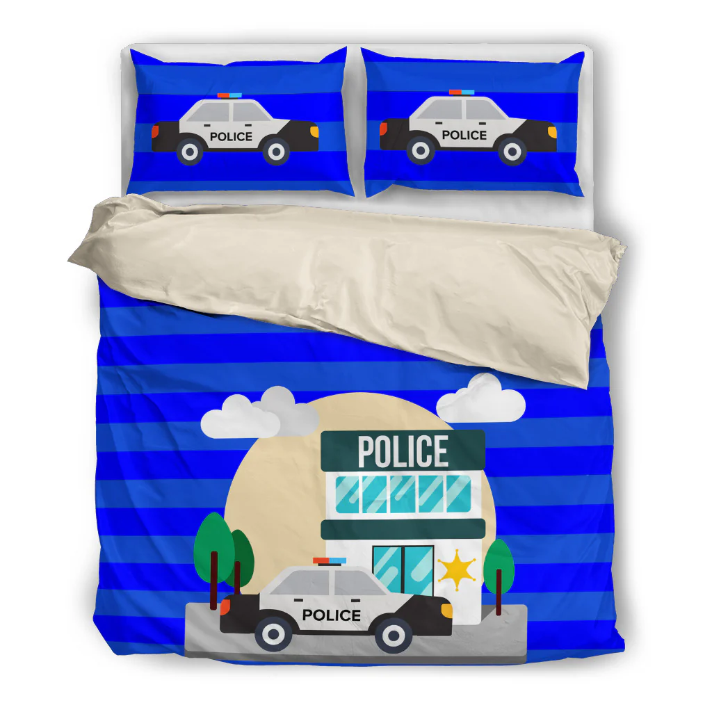Police Car Duvet and Pillow Covers Style 1 - Image 2
