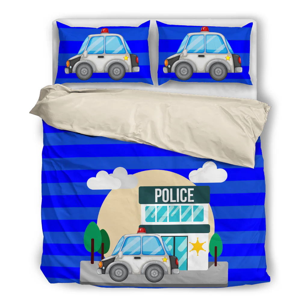 Police Car Duvet and Pillow Covers Style 2 - Image 2