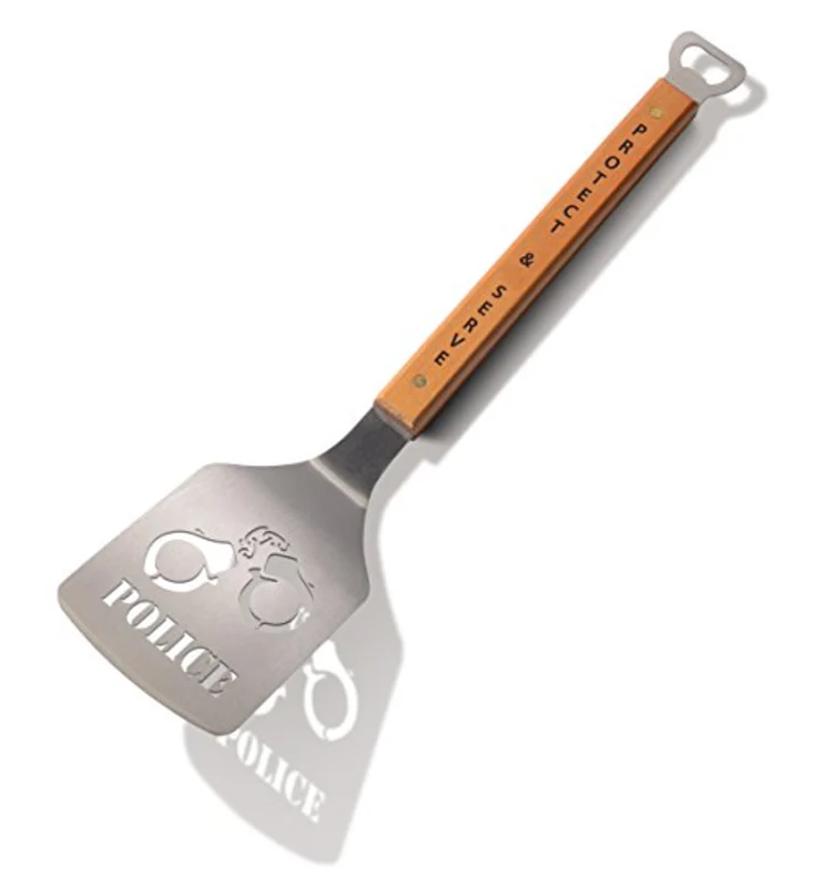 Police Engraved Heavy Duty Stainless Steel Grilling & BBQ Spatula