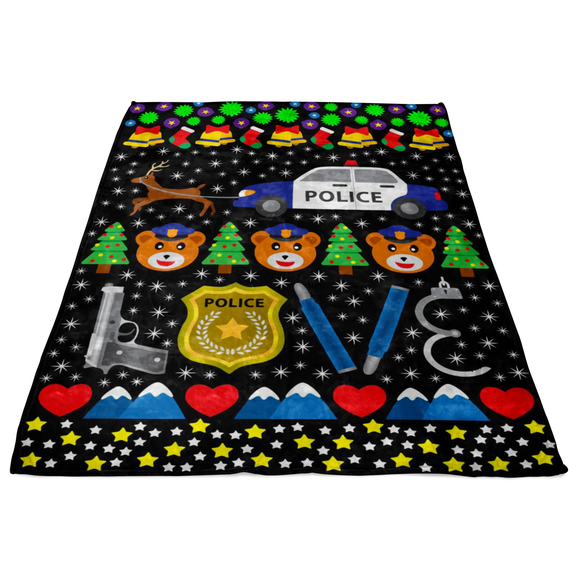 Police Love Christmas Blanket - Image 2