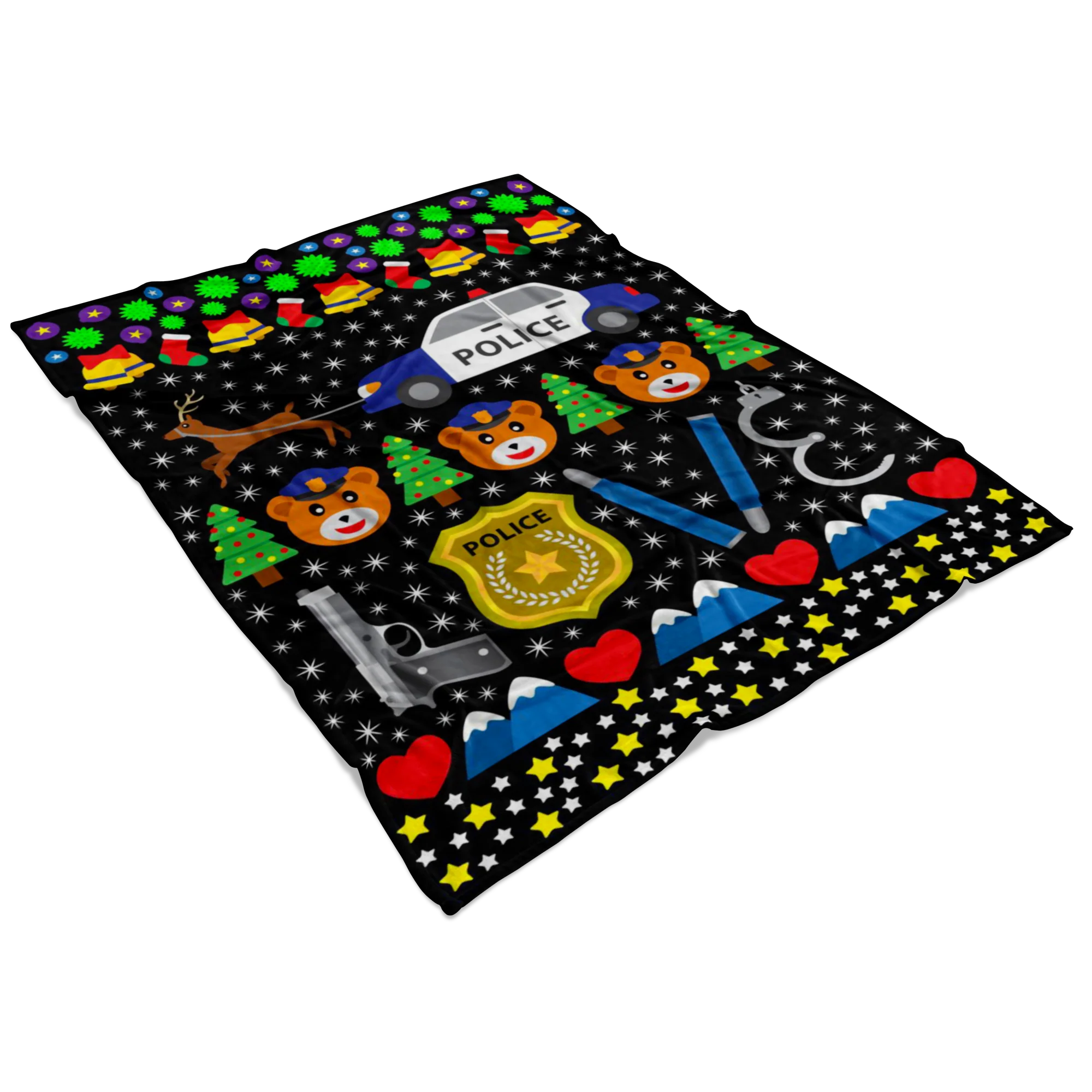 Police Love Christmas Blanket - Image 3
