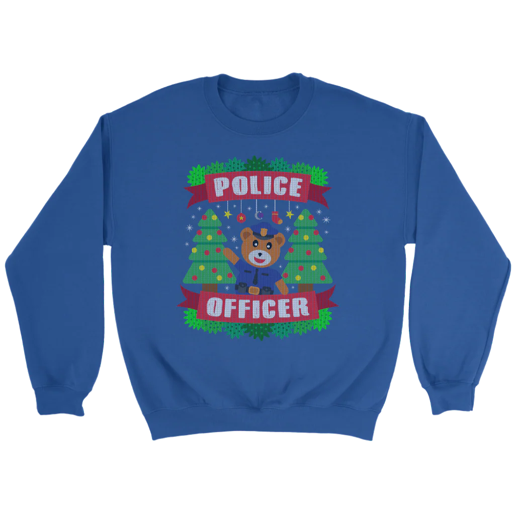 Police Officer Bear Ugly Christmas Shirts & Sweaters - Image 11