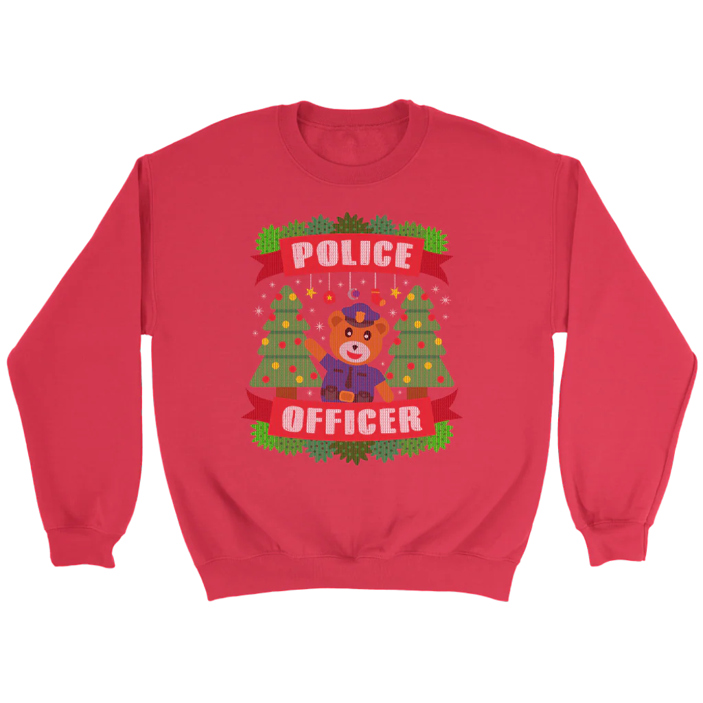 Police Officer Bear Ugly Christmas Shirts & Sweaters - Image 12